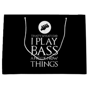 Ich spiele Bass Funny Bass Gitarre Große Geschenktüte