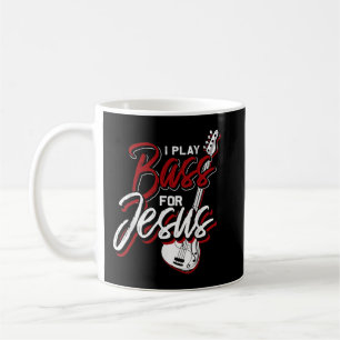 Ich spiele Bass für Jesus Bass Gitarre Kaffeetasse