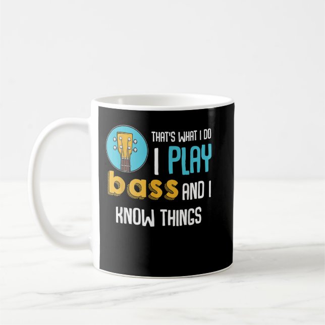 Ich spiele Bass Guitar Funny Music Player Gitarris Kaffeetasse (Links)