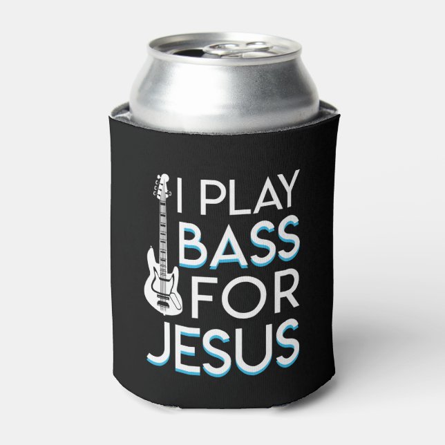 Ich spiele Bass Jesus Christlich Bass Gitarre Dosenkühler (Kanne Vorderseite)