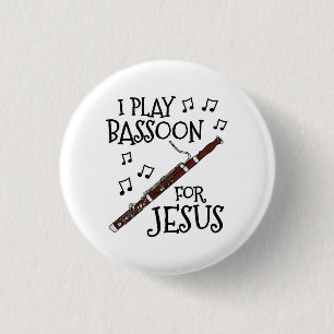 Ich spiele Bassoon für Jesus, Christlicher Bassoon Button