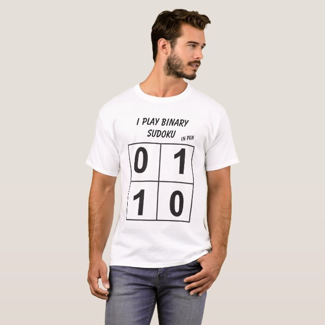 Ich spiele binäres sudoku T-Shirt (Vorne ganz)