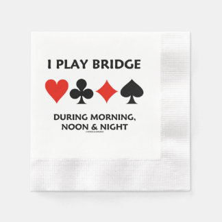 Ich spiele Bridge am Morgen, Mittag und Abend, Kar Serviette