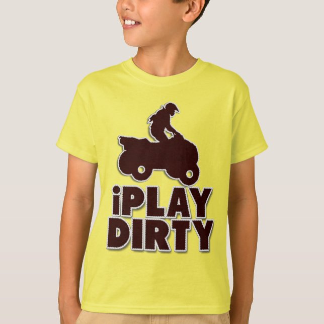 Ich spiele Dirty Funny Motocross Dirt Bike T-Shirt (Vorderseite)