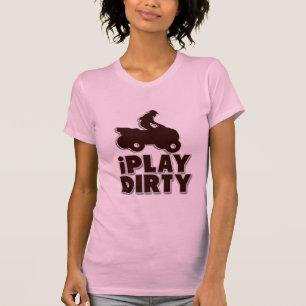 Ich spiele Dirty Funny Motocross Dirt Bike T-Shirt