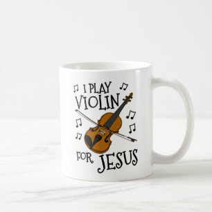 Ich spiele Geige für Jesus, Christlich Violinist Kaffeetasse