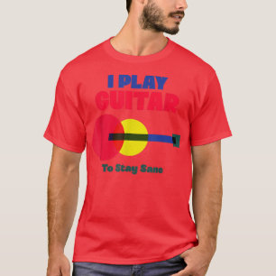 Ich spiele Gitarre, um Sane Funny Vintag Guitar Bl T-Shirt
