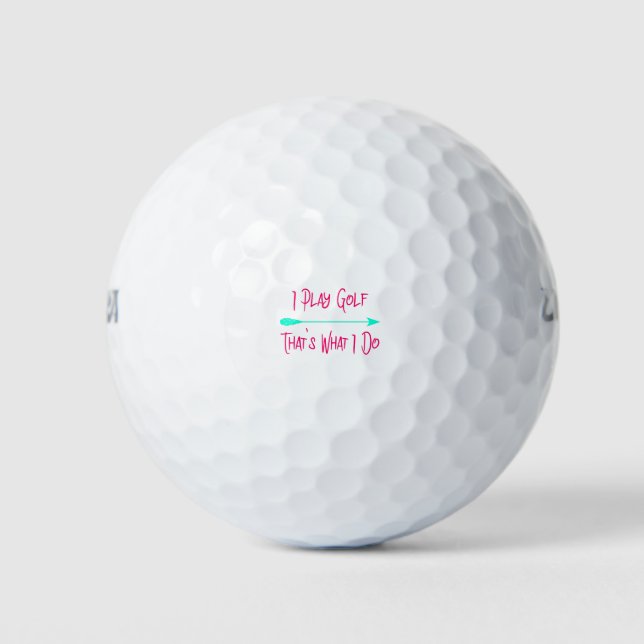 Ich spiele Golf, das ist, was ich Spaß Golfer Ange Golfball (Vorderseite)