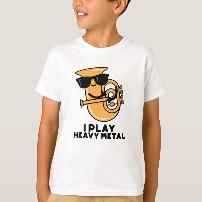 Ich spiele Heavy Metal Funny Tuba Pub T-Shirt (Vorderseite)
