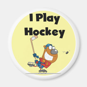 Ich spiele Hockey-T-Shirts und Geschenke Magnet