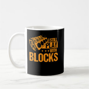Ich spiele immer noch mit Retro Vintage Bauklötzen Kaffeetasse