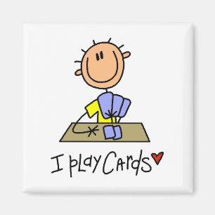 Ich spiele Karten-T-Shirts und Geschenke Magnet