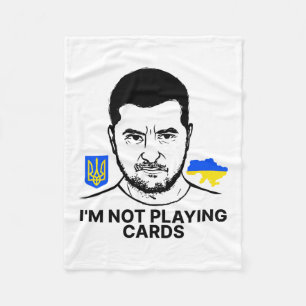 Ich spiele keine Karten Zelensky Trump Unterstützu Fleecedecke
