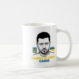 Ich spiele keine Karten Zelensky Trump Unterstützu Kaffeetasse