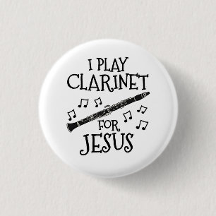 Ich spiele Klarinette für Jesus, den Christlichen Button