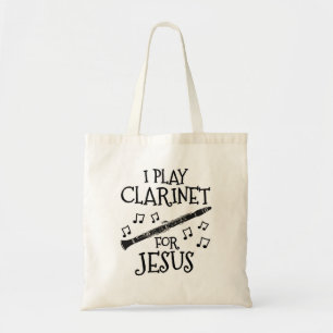 Ich spiele Klarinette für Jesus, den Christlichen  Tragetasche