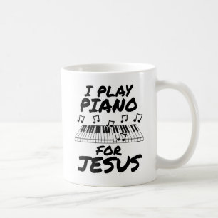 Ich spiele Klavier für Jesus, Christlicher Pianist Kaffeetasse