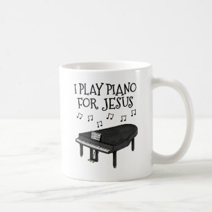 Ich spiele Klavier für Jesus, Piano Church Pianist Kaffeetasse