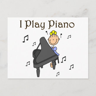 Ich spiele Klavier T - Shirt und Geschenke Postkarte