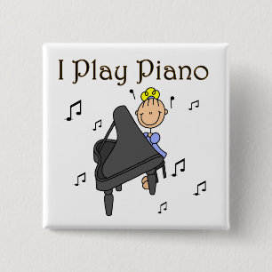 Ich spiele Klavier T-Shirts und Geschenke Button