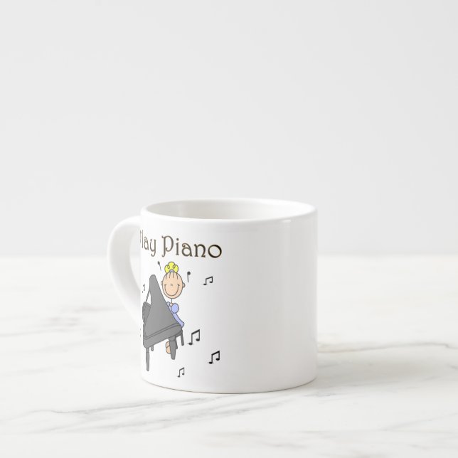 Ich spiele Klavier-T - Shirts und Geschenke Espressotasse (Vorderseite Links)