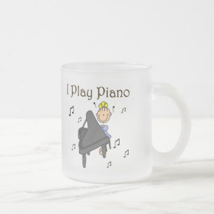 Ich spiele Klavier T-Shirts und Geschenke Mattglastasse