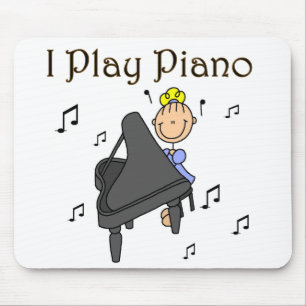 Ich spiele Klavier T-Shirts und Geschenke Mousepad