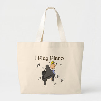 Ich spiele Klavier-Tasche Jumbo Stoffbeutel