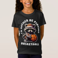 Ich spiele lieber Basketball Funny Racoon Geschenk