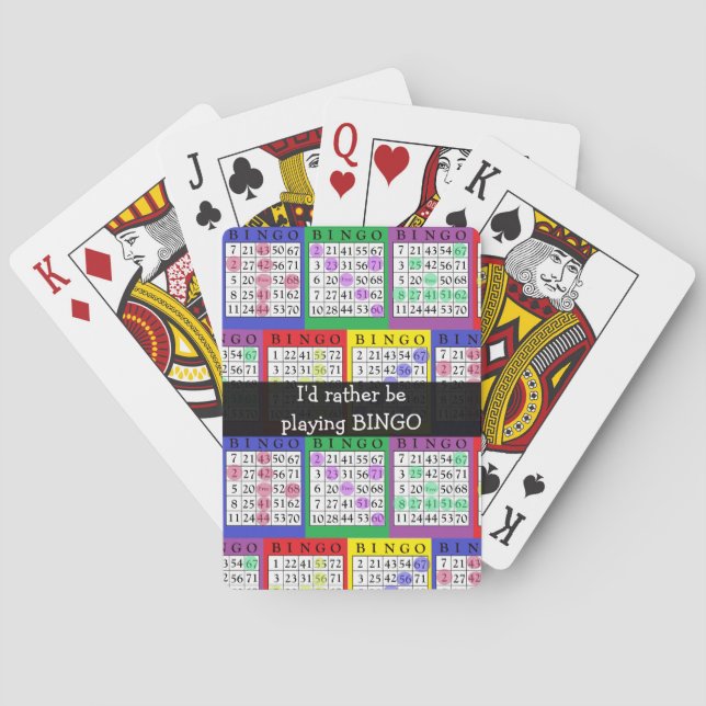 Ich spiele lieber BINGO Playing Cards Spielkarten (Rückseite)