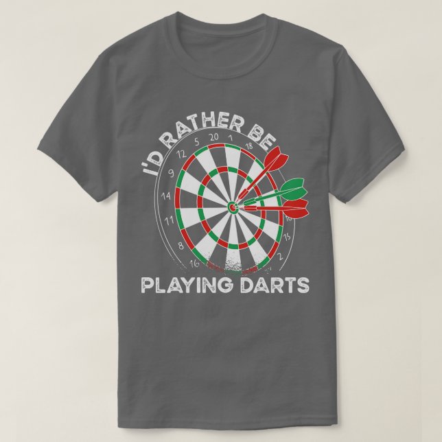 Ich spiele lieber Darts T-Shirt (Design vorne)