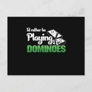 Ich spiele lieber Dominoes Tiles Puzzler Geschenk Postkarte