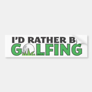 Ich spiele lieber Golf Putt Hole in einem Autoaufkleber