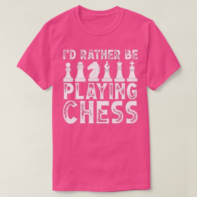 Ich spiele lieber Schach T-Shirt (Design vorne)