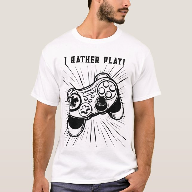 Ich spiele lieber T-Shirt (Vorderseite)