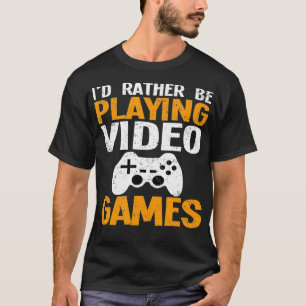 Ich spiele lieber Videospiele mit dem lustigen Ret T-Shirt