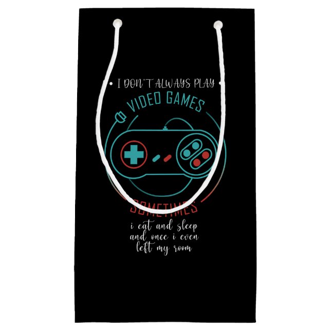 Ich spiele manchmal nicht immer Videospiele Kleine Geschenktüte (Vorderseite)