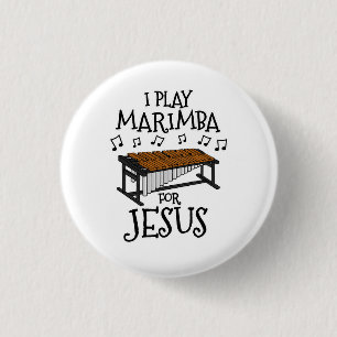 Ich spiele Marimba für Jesus, Christlich Perkussio Button