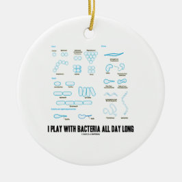 Ich spiele mit Bakterien den ganzen Tag Keramikornament