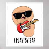Ich spiele mit dem Ohr Funny Guitar Music Musician
