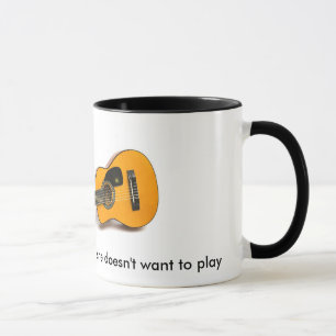 Ich spiele mit meiner Gitarre, wenn sie nicht… t Tasse