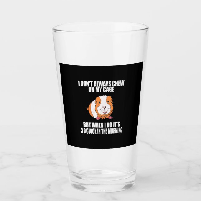 Ich spiele morgens mit Guine Pig Glas (Vorderseite)
