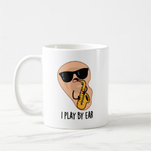 Ich spiele nach Ohr Funny Saxophone Pub Kaffeetasse