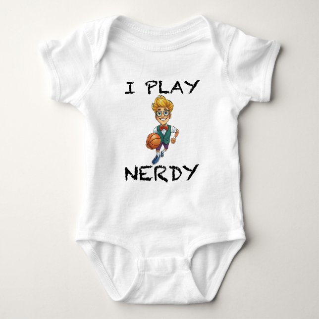 Ich spiele Nerdy Baby Strampler (Vorderseite)
