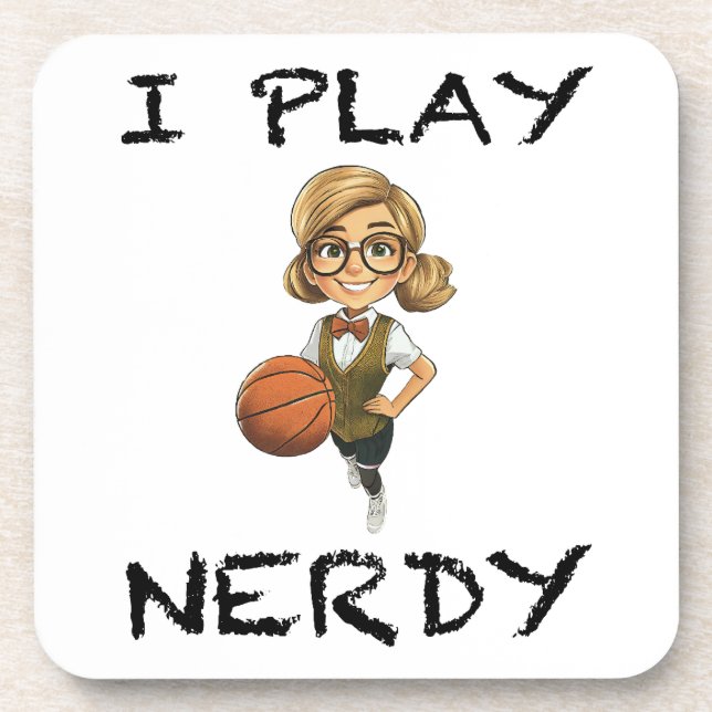 Ich spiele Nerdy Getränkeuntersetzer (Vorderseite)