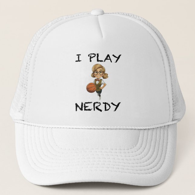 Ich spiele Nerdy Truckerkappe (Vorderseite)