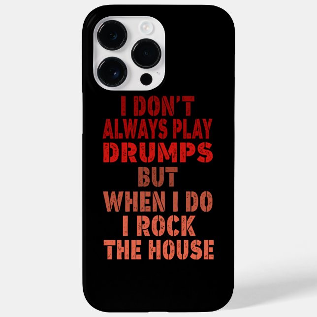 Ich spiele nicht immer Drums mit lustigen Retro-So Case-Mate iPhone Hülle (Rückseite)