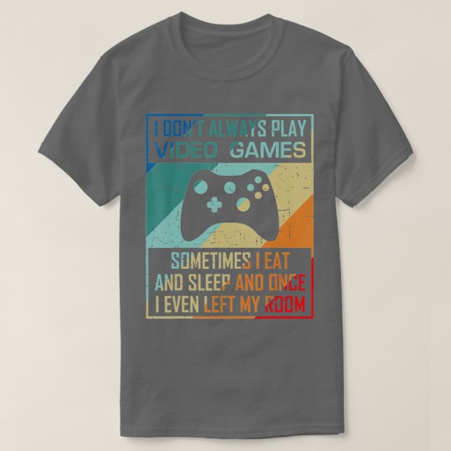 Ich spiele nicht immer Videospiele, sonnige Sport  T-Shirt (Design vorne)