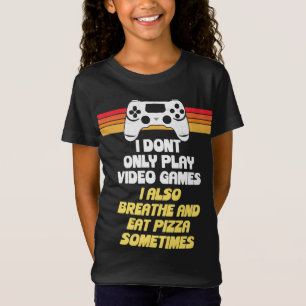 Ich spiele nicht nur, ich atme auch Pizza Funn. T-Shirt