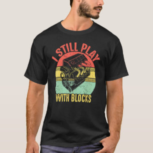 Ich spiele noch mit Blöcken Retro Vintage Car Mech T-Shirt